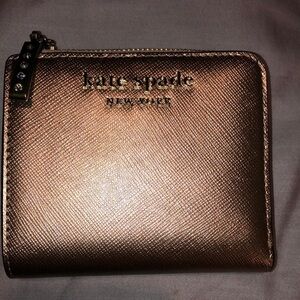 NWT Kate Spade Rose Gold Bifold Wallet